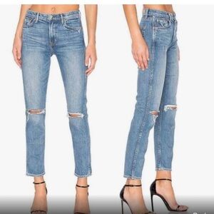 GRLFRND REVOLVE Naomi Skinny Distressed Ankle Jeans - 25